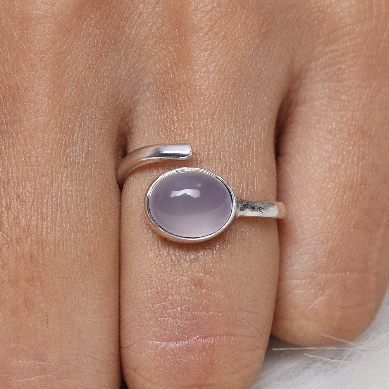 Chalcedony 925 Sterling Silver Ring