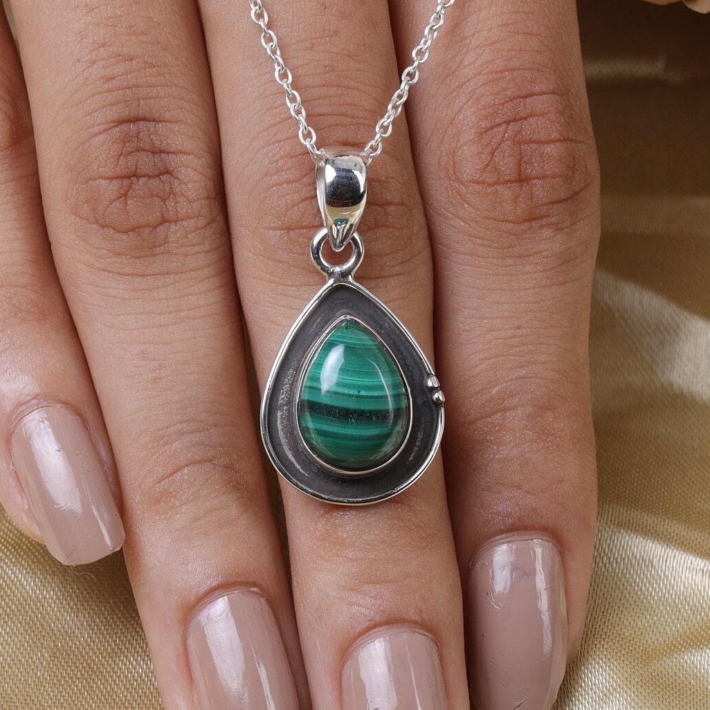 Malachite Sterling Silver Pendant