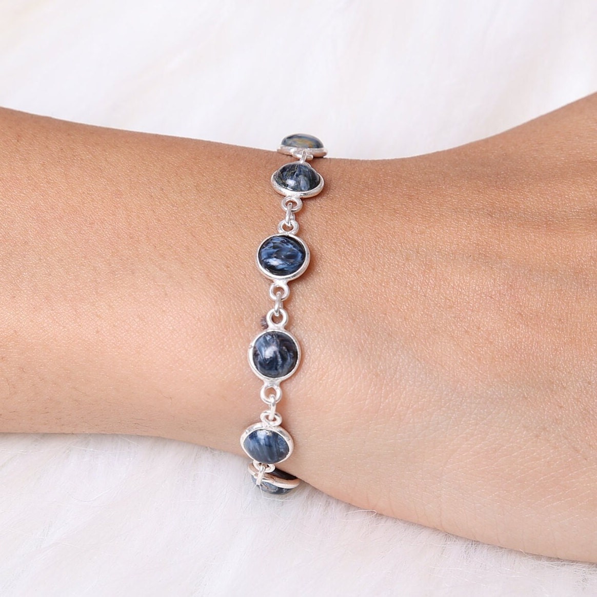 Pietersite Sterling Silver Bracelet