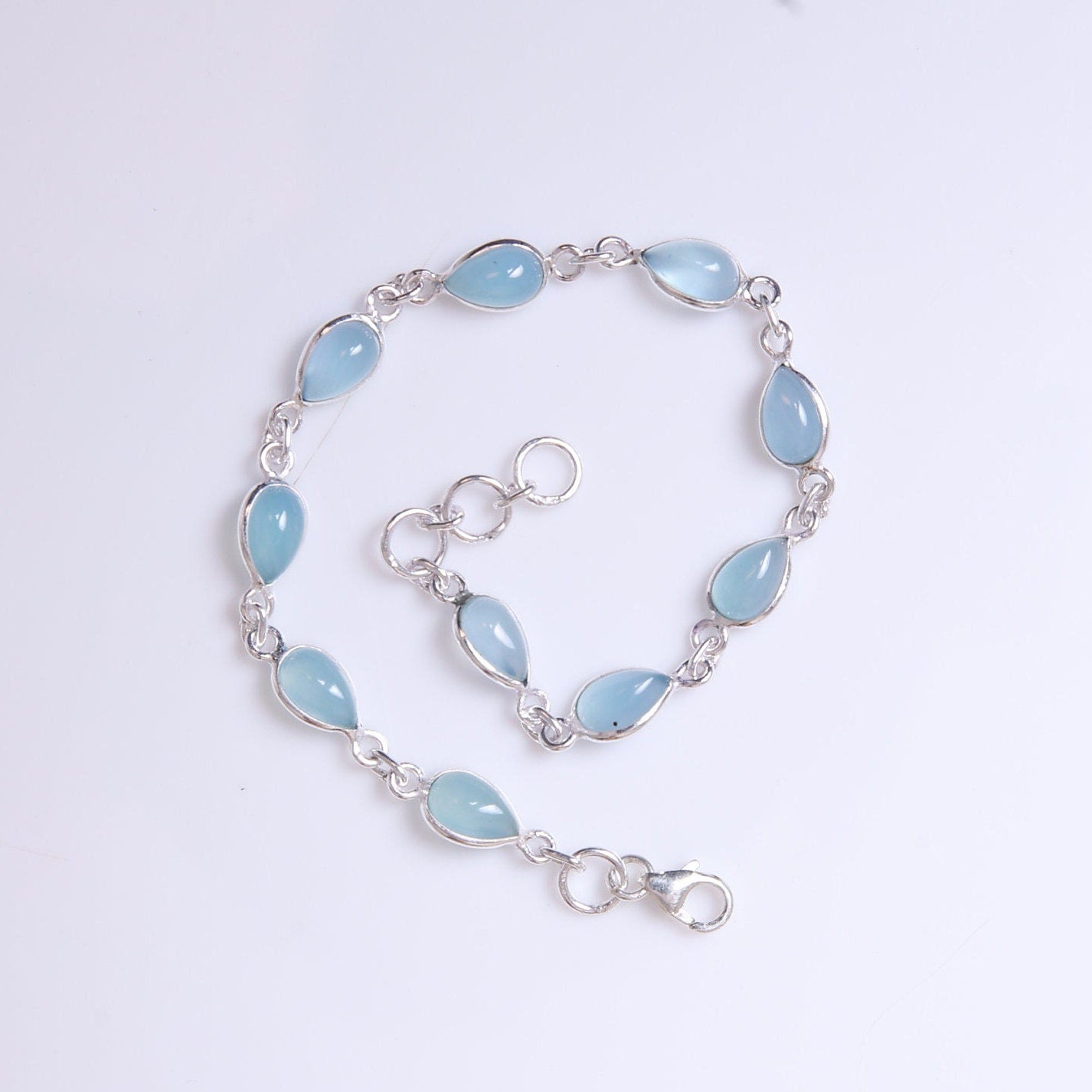 Aquamarine Sterling Silver Bracelet