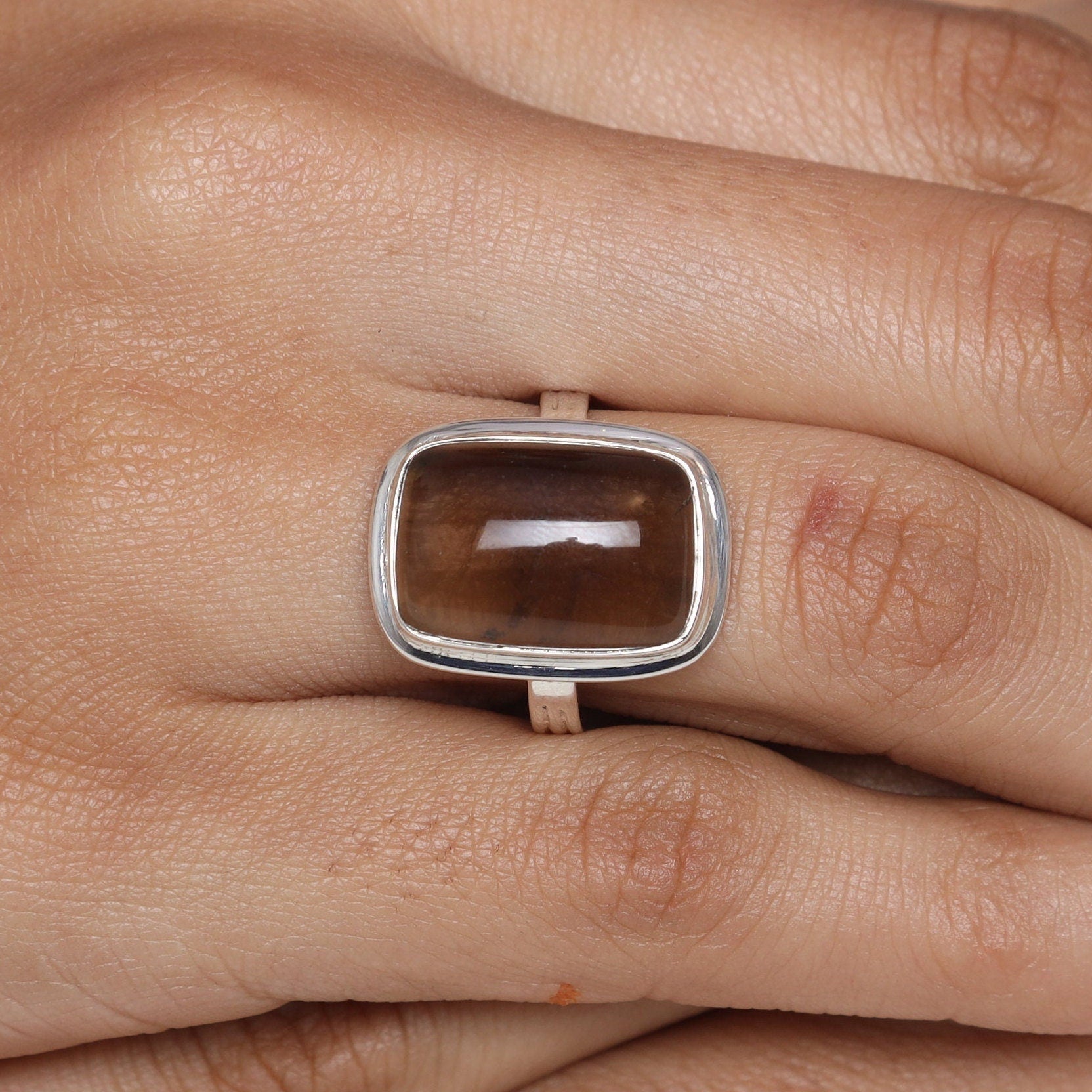 Smoky Topaz Sterling Silver Ring