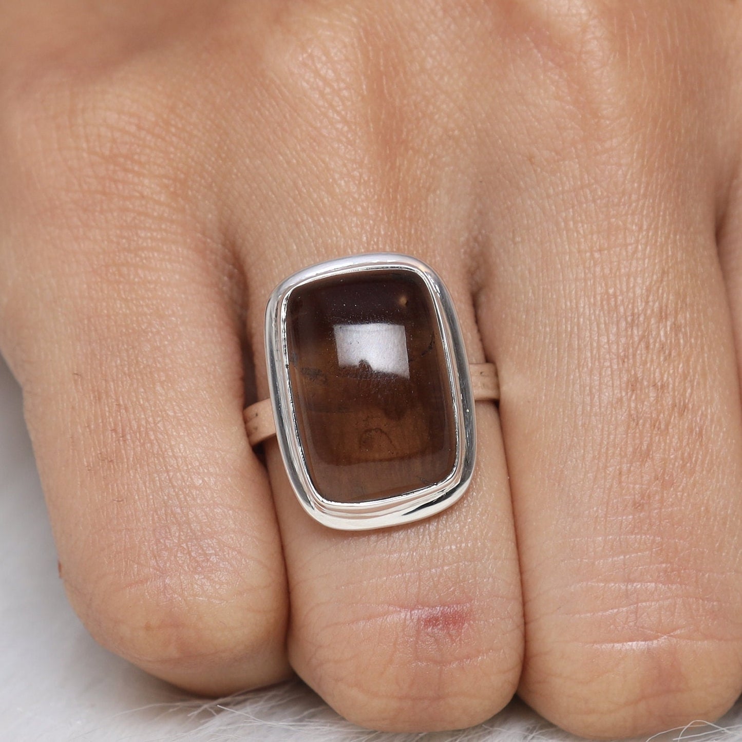 Smoky Topaz Sterling Silver Ring