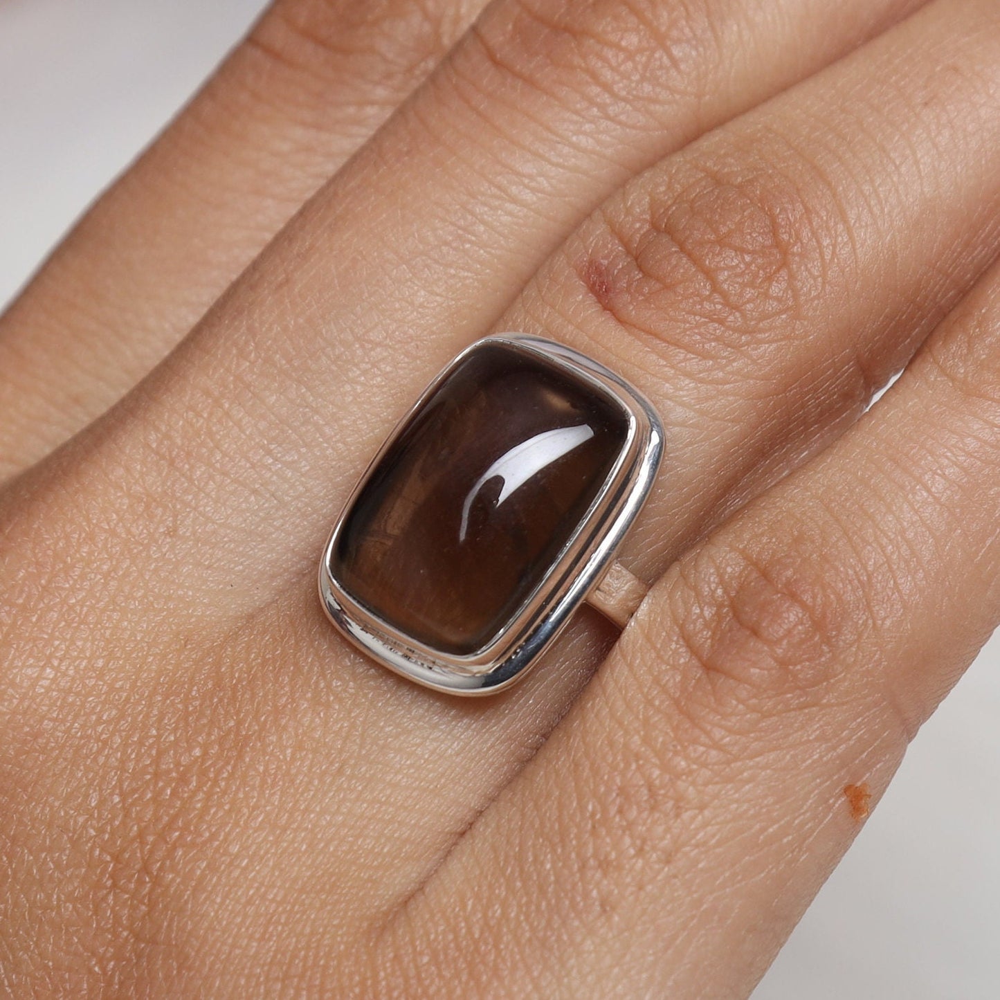 Smoky Topaz Sterling Silver Ring