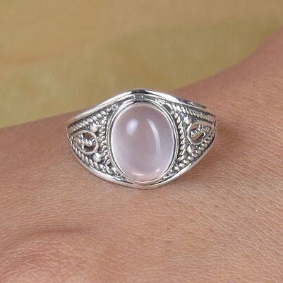 Rose Quartz Sterling Silver Ring