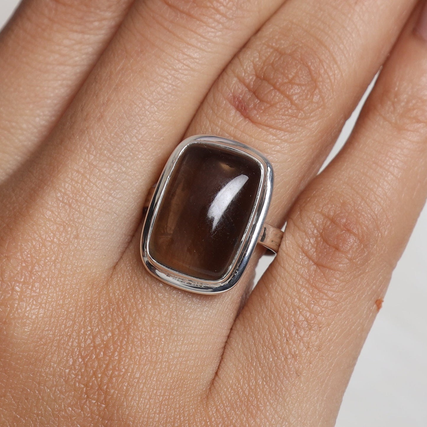 Smoky Topaz Sterling Silver Ring