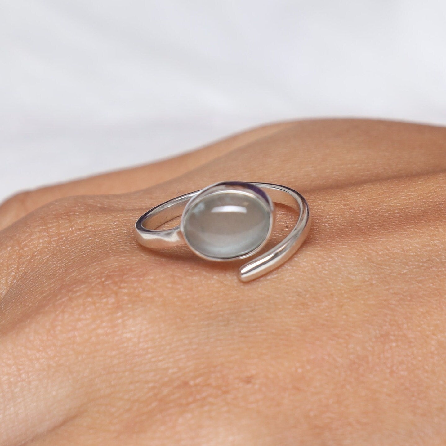 Aquamarine 925 Sterling Silver Ring