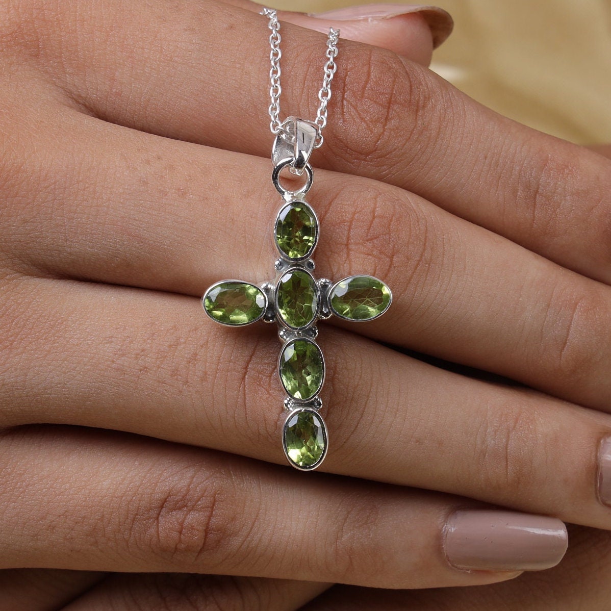 Peridot Sterling Silver Pendant