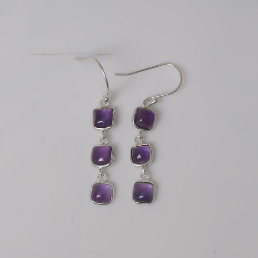 Amethyst Sterling Silver Earrings