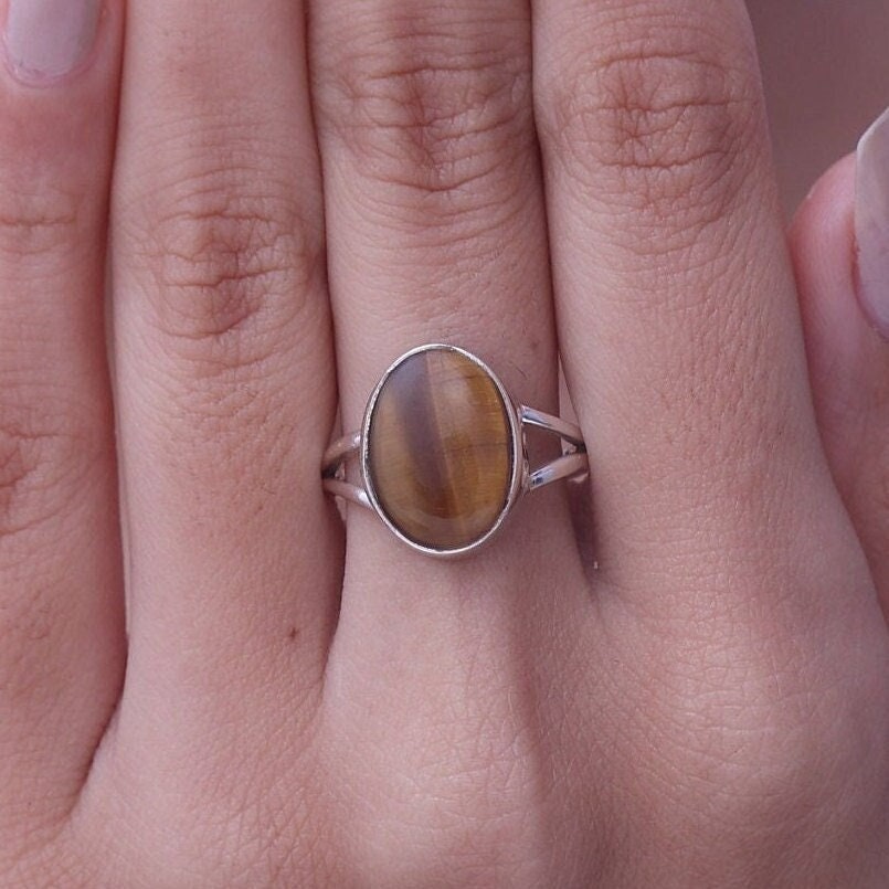 Tiger Eye Sterling Silver Ring