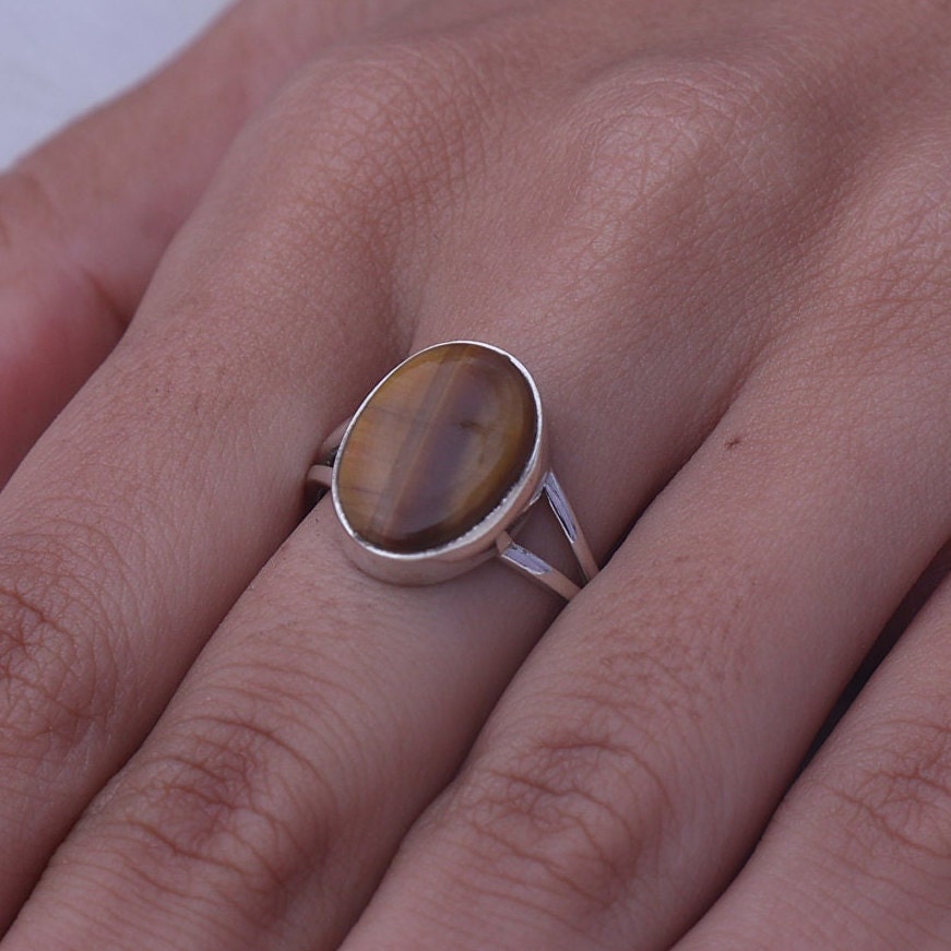 Tiger Eye Sterling Silver Ring