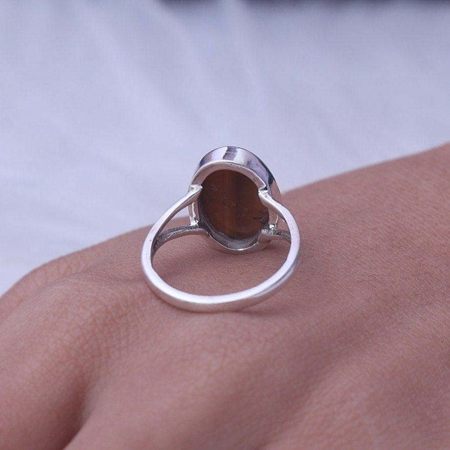 Tiger Eye Sterling Silver Ring