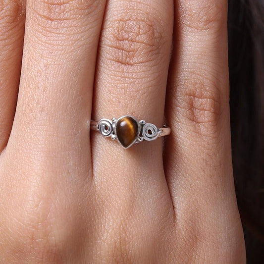 Tiger Eye Sterling Silver Ring