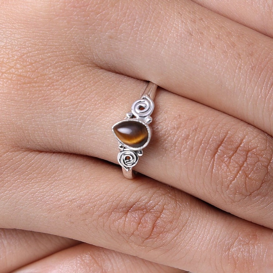 Tiger Eye Sterling Silver Ring