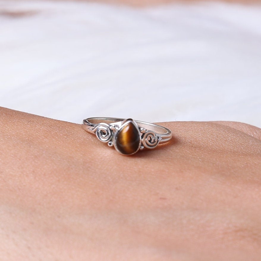 Tiger Eye Sterling Silver Ring